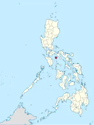 Locatie van Marinduque in de Filipijnen