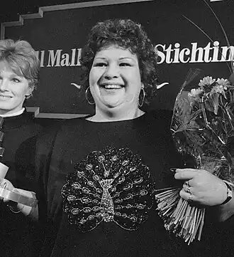 Marjolein Sligte met Pall Mall Export Prijs 1987