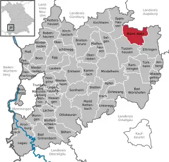 Kaart van Markt Wald