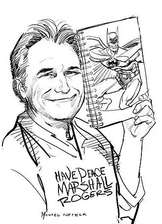 Portrettekening van Marshall Rogers door Michael Netzer