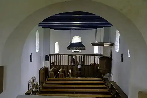 Interieur vanaf de kapel op de verdieping