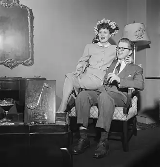 Mel Powell en zijn vrouw actrice Martha Scott