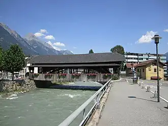 de Pont de la Batiaz over de Dranse in Martigny