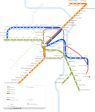 Abstracte weergave van routenetwerk