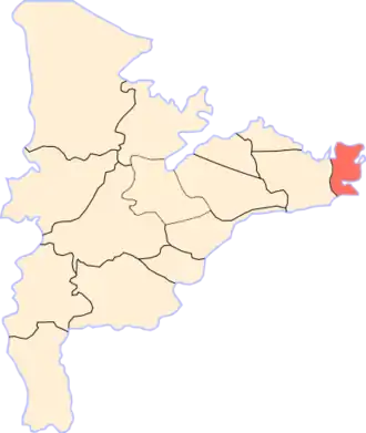 Ligging binnen het gouvernement