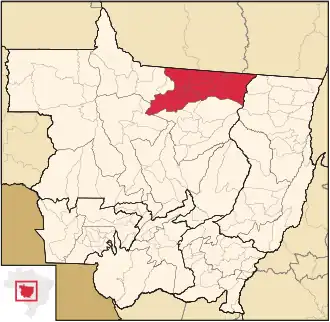 Ligging van de Braziliaanse microregio Colíder in Mato Grosso