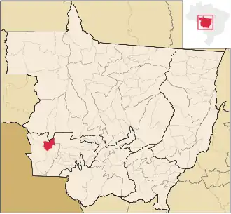 Kaart van Conquista d'Oeste