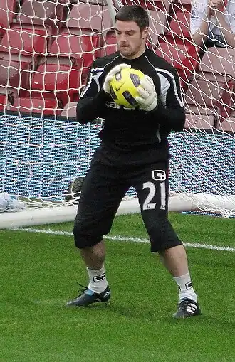 Gilks in 2010 als speler van Blackpool