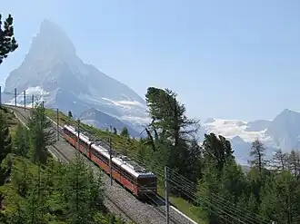 De Gornergratbahn op weg naar de Matterhorn in Zwitserland. Beelden uit aflevering 200