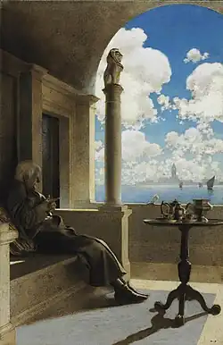 Cardinal Archbishop Sat on His Shaded Balcony(1901)