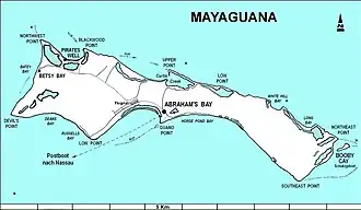 Detailaart van Mayaguana