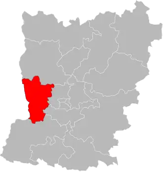 Locatie van het kanton