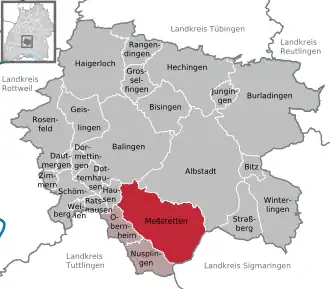 Kaart van Meßstetten