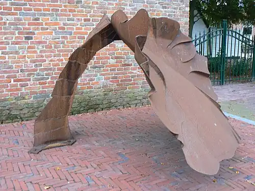 Blad, oorlogsmonument van René de Boer, 2002