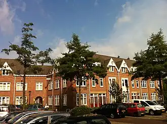 Woonblok arbeiderswoningen Ganzenweg, ontwerp Herman Walenkamp.