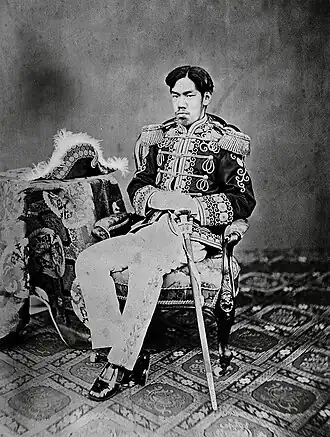 Mutsuhito ofwel keizer Meiji(1873), gefotografeerd door Uchida Kuichi