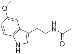 ▵ Structuurformule van melatonine