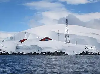 Gamma-eiland met onderzoeksstation Melchior