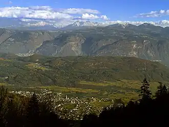 Uitzicht naar het noorden vanaf de Mendelpas