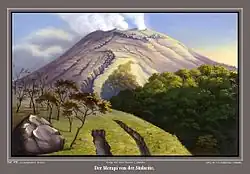 Zuidoostzijde van de top van de Merapi, september 1836.