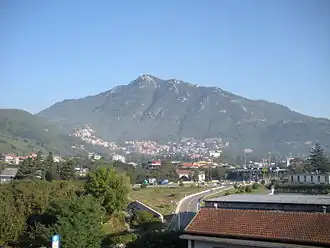 Uitzicht naar de SS374 bij Mercogliano