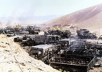 Een in 1988 vernietigde Iraanse legereenheid.