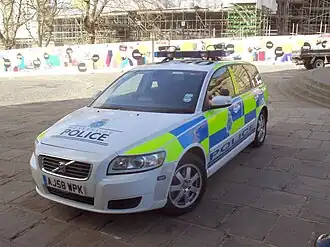 V50 in gebruik bij Britse politie