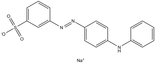 Structuurformule van metanilgeel