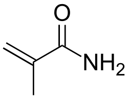 Structuurformule van methacrylamide