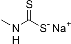Structuurformule van metam-natrium