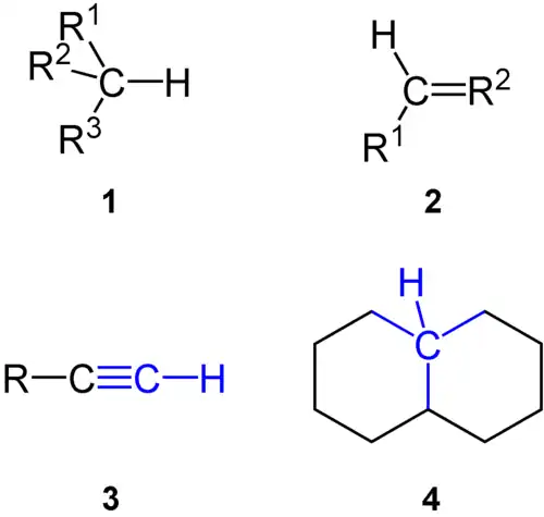 Structuren van de methine-groep