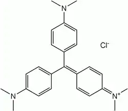 Structuurformule van kristalviolet