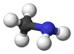 Molecuulmodel van monomethylamine