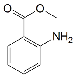 Structuurformule van methylantranilaat