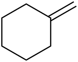 Structuurformule van methyleencyclohexaan