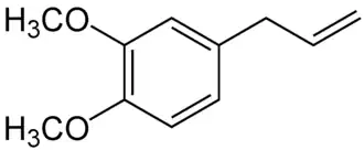 Structuurformule van methyleugenol