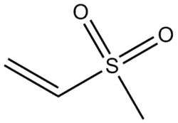 Structuurformule van methylvinylsulfon