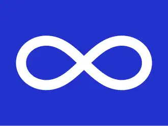 Blauwe vlag van de Métis