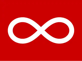 Rode vlag van de Métis
