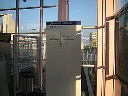 Het routebord is eenvoudig.