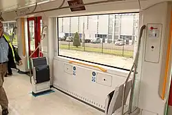 Aparte afdeling voor mindervaliden en fietsen.