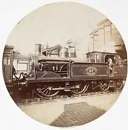 De stoommetro op 1 januari 1890 in Kingsbury & Neasden
