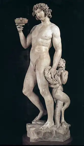 Beeld van Bacchus en faun uit Florence
