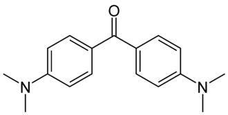Structuurformule van 4,4'-dimethylaminobenzofenon
