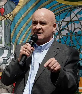 Lynch tijdens een solidariteitsstaking in 2022