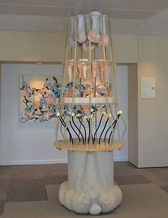 Micro-Macro installatie in het onderzoeksinstituut MERLN van Universiteit van Maastricht door Derya Zenginoglu.