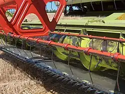 Maaibalk met een vingermaaibalk van een maaidorser