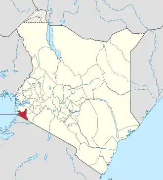 Kaart van Migori County