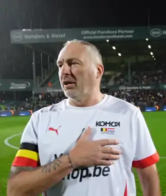 Verstraeten op een benefietwedstrijd te Lommel, België in 2024.