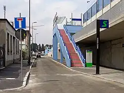 De trap naar spoor 1 bij de zuidelijke reizigerstunnel.